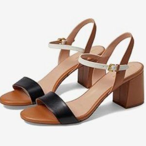 SZ 8.5 Cole Haan Tricolor Josie Block Heel Sandal
